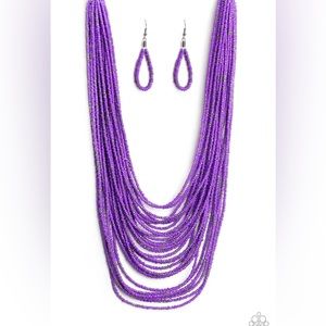 Seed Beads necklace - Purple